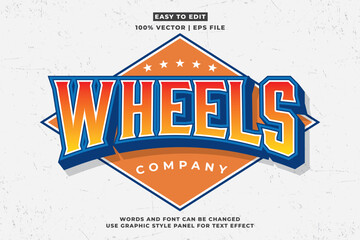 Poster - Vintage text effect template with 3d style editable font effect. Retro text effect vector style