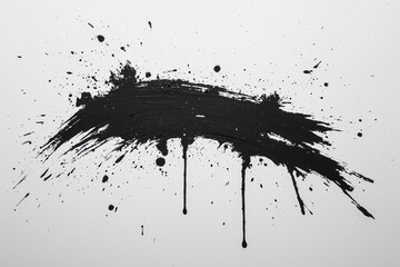 Poster - Abstract black paint splash creating a dramatic and artistic background, perfect for showcasing creativity and modern design.