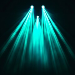 Wall Mural - A pair of blue spotlights on a black background