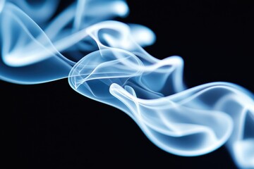 Poster - Elegant swirling smoke on a dark background, creating an atmospheric and mysterious effect, perfect for artistic and creative projects.