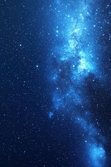 Wall Mural - A stunning view of a starry night sky, showcasing brilliant stars and deep cosmic colors, perfect for illustrating infinite beauty and wonder.
