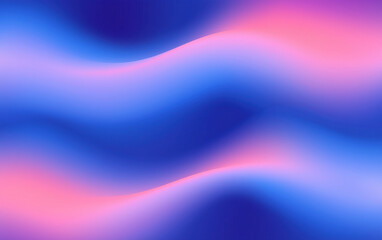 Poster - a vibrant abstract background featuring smooth waves of blue and pink gradients, perfect for creativ