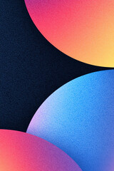 Poster - a vibrant abstract background featuring colorful circles blending harmoniously against a dark backdr