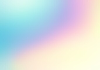 Poster - Iridescent blur background of yellow pink blue gradient. AI abstraction.