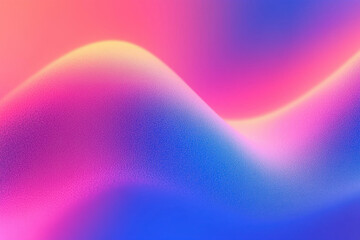 Poster - A vibrant abstract background featuring smooth waves in shades of pink and blue, creating a sense of fluidity and modern elegance.