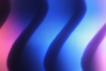 Poster - Captivating abstract background featuring smooth flowing waves in vibrant shades of blue and pink, perfect for graphic design projects.