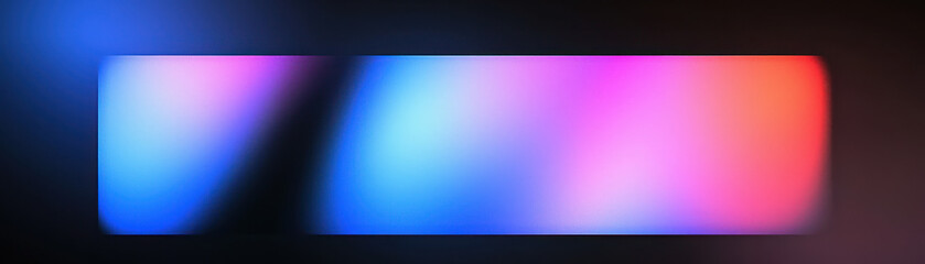Poster - abstract grainy gradient background purple pink orange black glowing color wave dark backdrop noise 