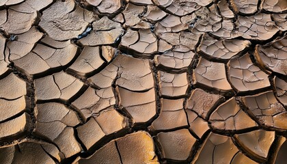 Cracked earth, dry and barren