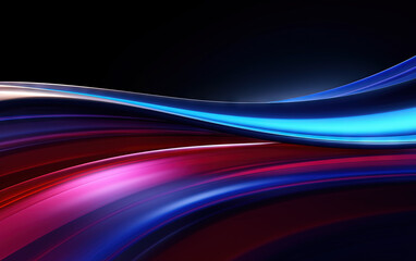 Poster - Vibrant abstract waveform with fluid motion and colorful gradients. Generated AI.