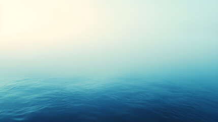 Poster - the surface of the water looks like fog when looking ahead.