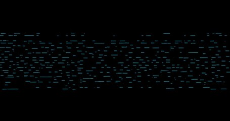 Poster - Blue horizontal lines moving across black background, abstract animation in motion, copy space