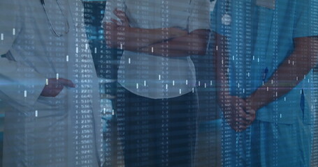 Poster - Image of financial data processing over diverse doctors