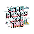 © Gerald I. Mastin - Science Fiction Day Typography Vector Illustration