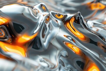 Fototapete - A close-up shot of a metal surface with intense flames, great for industrial or fire-related concepts