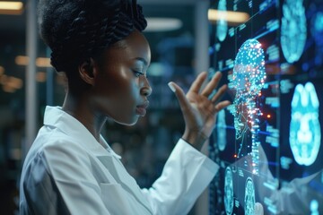 Poster - A healthcare professional analyzing medical imaging data