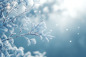  A minimalistic winter background featuring soft hues, snow-covered landscapes, and subtle details that capture the essence of winter's calm