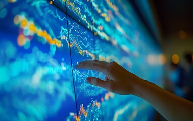 Poster - Engineer Operating Touchscreen in Energy Control Center