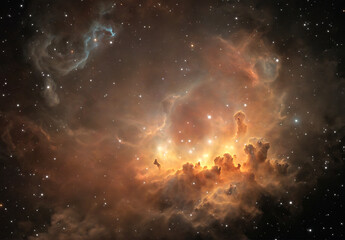 Wall Mural - space nebula. giant interstellar cloud and stars scattered across the universe