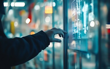 Poster - Engineer Operating Touchscreen in Energy Control Center