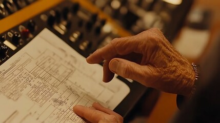 Poster - Senior Engineer Pointing at Diagram with Junior Taking Notes