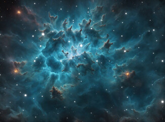 Wall Mural - space nebula. giant interstellar cloud and stars scattered across the universe