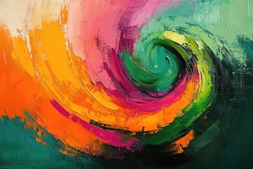 Poster - Vibrant swirl of colors creates a mesmerizing abstract artwork, perfect for adding energy and depth to any space.