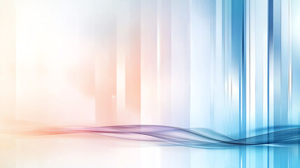 Poster - Abstract light and blue vertical lines with subtle wave forms create a calming and modern digital background.