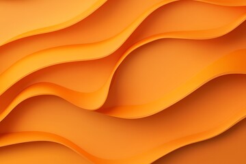 Poster - Abstract orange background with smooth, flowing curves creating a wave pattern. Bright and vibrant design for modern and creative projects.