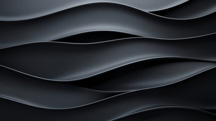 Poster - Elegant abstract background featuring flowing, curvy black waves creating a dynamic and modern design perfect for various creative uses.