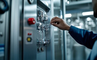 Poster - Engineer Connecting Probes to Energy Storage Battery Terminals