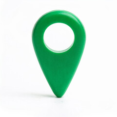 green location pin isolated on white background. gps, guidance and direction.