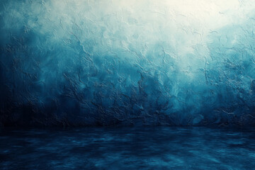 Poster - A gradient with smooth transitions from dark indigo to bright teal,