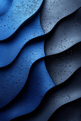 Poster - A sleek gradient moving from midnight black to royal blue, creating a modern look,