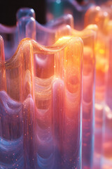 Aufkleber - the doppler effect visualized with sound waves expanding, floating on a pastel background,