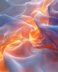 Aufkleber - a heatmap visualizing temperature gradients, floating on a pastel surface,
