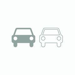 Canvas Print - Car silhouette icon set. Vector illustration