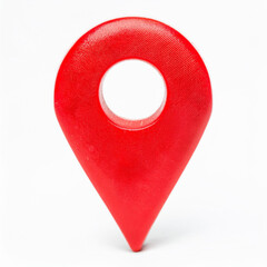 red location pin isolated on white background. gps, guidance and direction.
