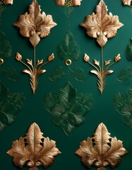 Elegant gold & green design