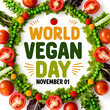 © Shahinur - Go Vegan, Stay Vibrant Celebrating World Vegan Day, November 01.