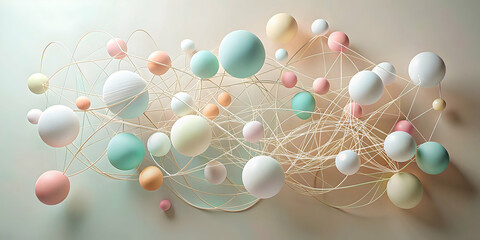Poster - Pastel Sphere Network 