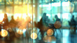 © KEA - blurred image of a business meeting, showcasing a group of diverse individuals sitting around a table, engaged in a presentation