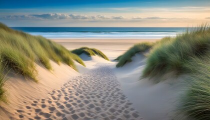 Wall Mural - Wandering through dunes to the beach