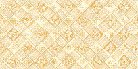 Poster - beige diamond pattern: a seamless, elegant, and sophisticated pattern featuring a repeating motif of