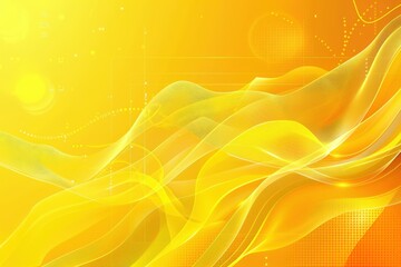 Canvas Print - A yellow background with a wave pattern, generative ai image