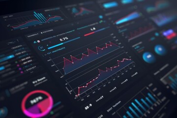 Wall Mural - Comprehensive dashboard visualizing key performance in indicators