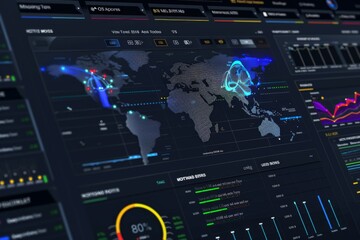 Wall Mural - Comprehensive dashboard visualizing key performance in indicators