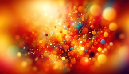 Wall Mural - abstract background with circles that are illuminated by bright light, in warm tones