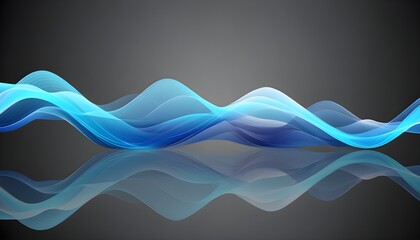 Wall Mural - Vibrant Digital Facet Design Resembling Sound Waves or Mountain on Dark Canvas