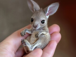 Wall Mural - rabbit in hand