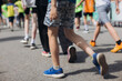 © tsuguliev - Children marathon runners crowd, young teen sportsmen participants start running in the city streets, crowd of kids joggers in motion, kid group athletes outdoor run, family competition in summer day